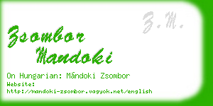 zsombor mandoki business card