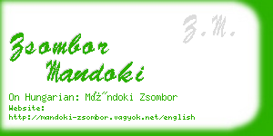 zsombor mandoki business card
